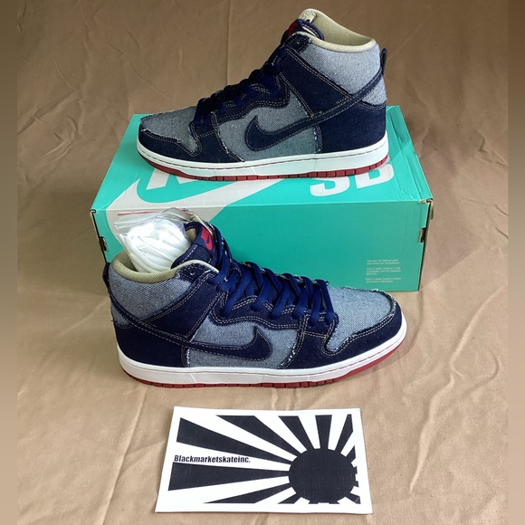 Nike Dunk Pro SB High Reese Forbes x Denim Men's Size 10 - Picture 1 of 8